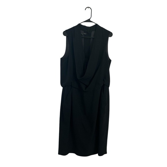 LAFAYETTE 148 New York‎ Womens Sleeveless Black Casual Midi Dress Size 14 - Picture 1 of 7